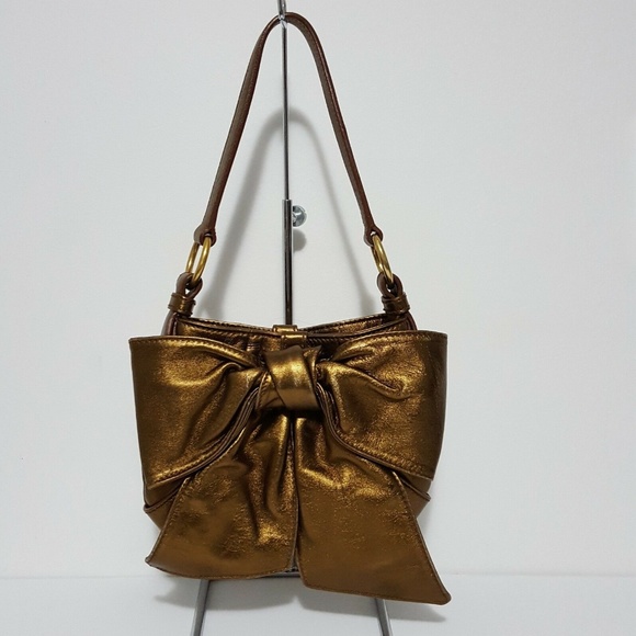 Yves Saint Laurent Handbags - Yves Saint Laurent Rive Gauche Bronze Bow Bag